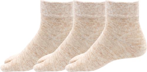 RC. ROYAL CLASS Women Ankle Length Beige Color Thumb Woolen Socks (pack of 3 pairs)