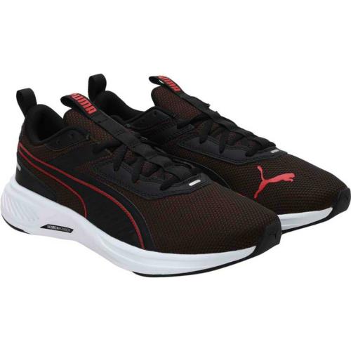 Puma Men's Scorch Runner Sports Running Shoes- Black/High Risk Red