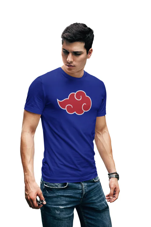 Royal Blue - Large Akatsuki Cloud Naruto T shirt For Men TeesTheDay