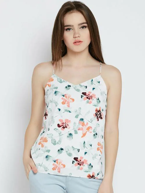 Marie Claire Women Off White Printed Top