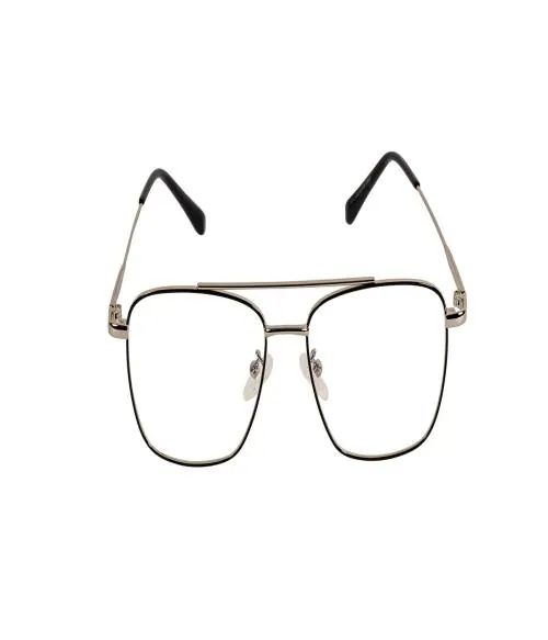 SAN EYEWEAR Blue Cut Square Shape, Computer Glasses for Eye Protection | Anti Glare & Blue Light Filter Glasses | UV Protection Specs for Men & Women, Clear