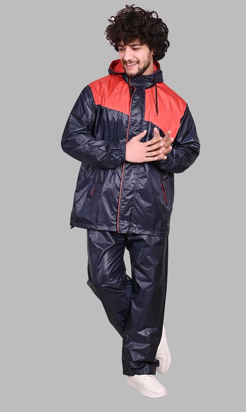 SOVIAN Rain Coat for Men Waterproof for Bike Reversible Double Layer with Hood Raincoat for Men.