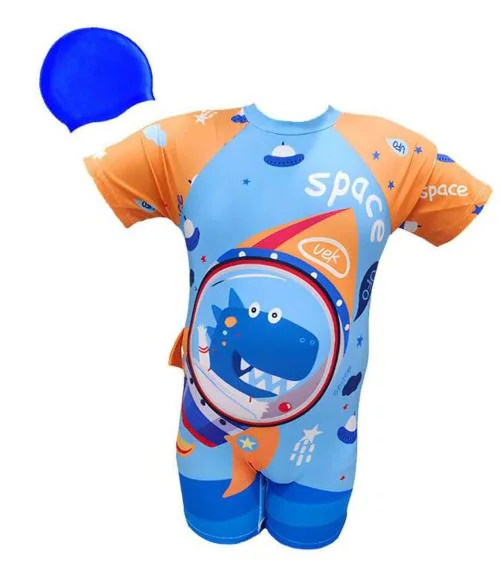 TEMPEST Girls Swimming Costume | Swim Suit | Swimwear | Swimming Dress | One-Piece Swimwear | Kids Swimsuit Boys with Cap