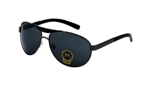 Silver Kartz UV Protection Oval Full-frame Black Sunglasses For Men And Women