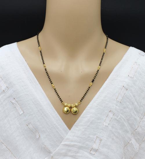 SONI JEWELLERY GOLD PLATED MANGALSUTRA 18 INCH LENGTH