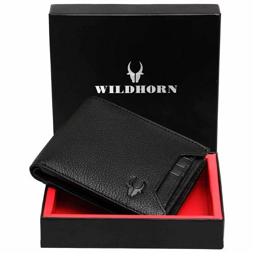 WildHorn Top Grain Leather Wallet for Men I RFID Protected I Contrast Stitching I Handcrafted I 6 Card Slots I 1 Coin Pocket & 2 Currency Compartments