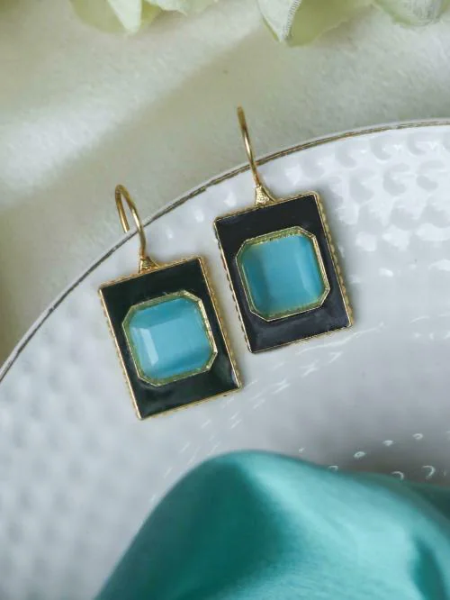 Johori Hoop Earring Blue (For Women)