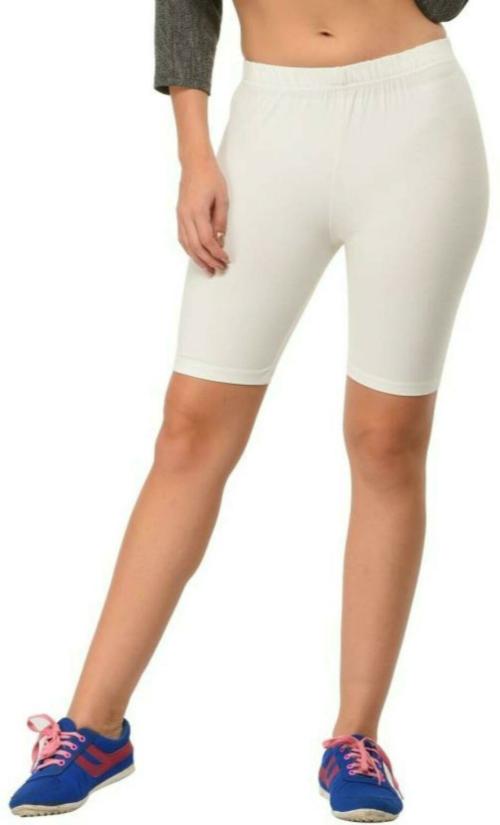 Buy DRAXSTAR Solid Women White Beach Shorts, Gym Shorts, Night Shorts, Running Shorts, Cycling