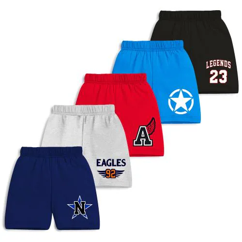 Trampoline Boys & Girls Printed Shorts (Pack of 5)