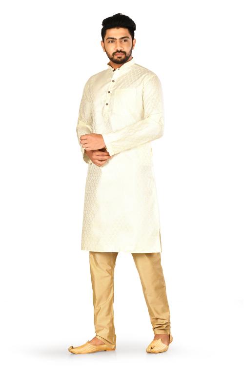 HATHKARGHA Men Stylish Jacquard Kurta Pajama Set
