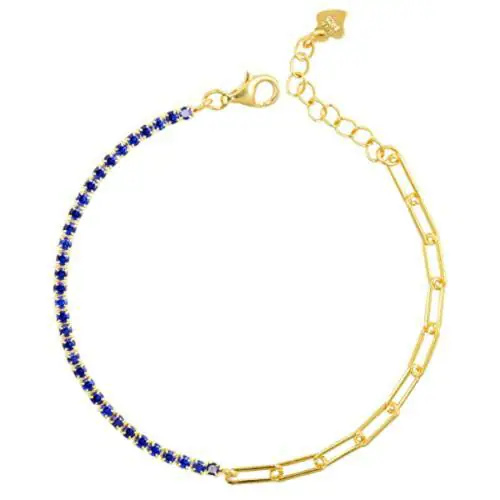 GIVA Sterling Silver Golden Chained Streamer Bracelet For Women