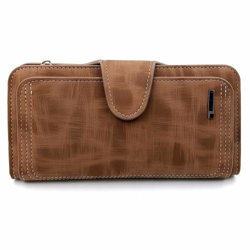 PRP Collection Casual Clutch for Womens and Girls | Compact and Stylish Ladies Purse Hand Wallet TAN