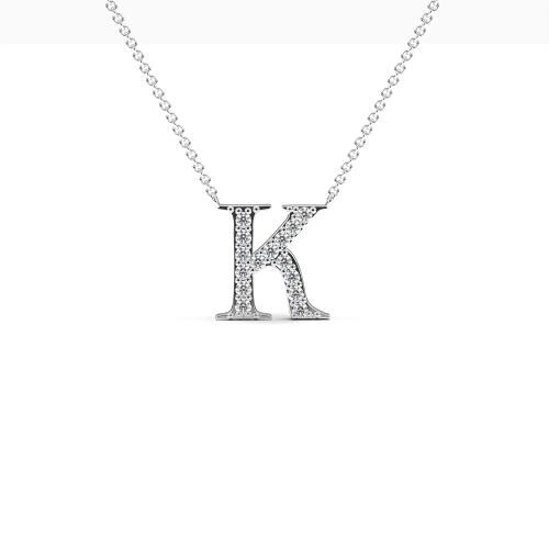 Glacier DIAMONDS & JEWELRY Initial/Alphabet Custom Diamond Pendant With Chain