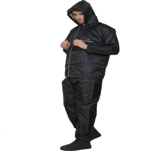 Buy YOUTH ROBE Men Black Solid Polyester Raincoat XL Online at Best