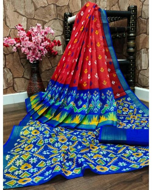 Suntex Women Yellow Kalamkari Bhagalpuri Silk Single Saree