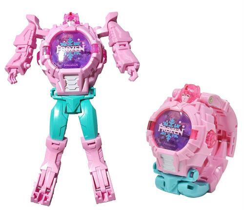 Zest4KidsMulticolor Dial Red7Colurs Strap Transformable Robot Toy Deformation To Digital Wrist Watch For Kids