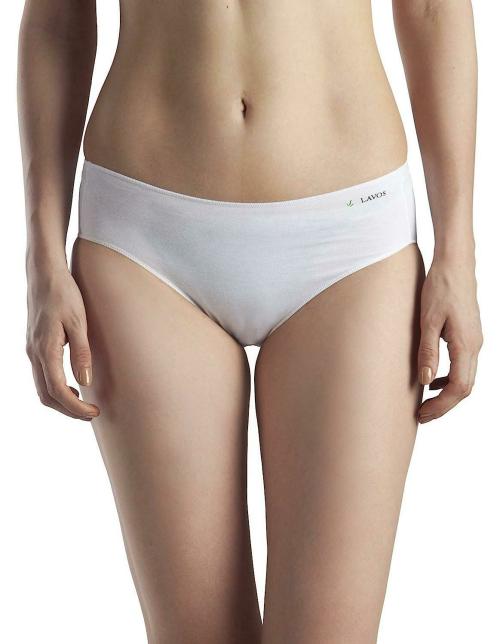 Lavos Women White Organic Bamboo Cotton No Marks Panty For Women-Invisible| Seamless NO LINE PANTY WITHOUT LINES, Small
