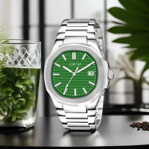 LOREM Green Dial Date Function Analog Watch For Men LR146