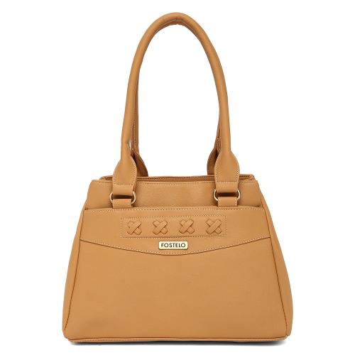 Fostelo Women's Alano Handbag (Beige) (JM_FSB-1609)