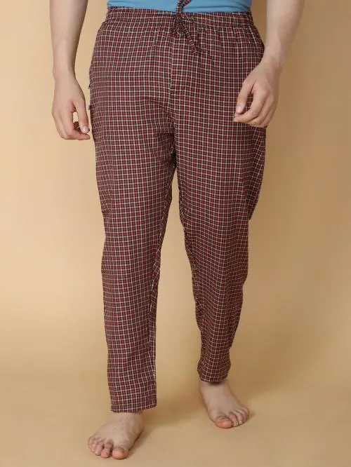 Lux Venus Men's Assorted Checkered Cotton Pack of 1 Pyjamas