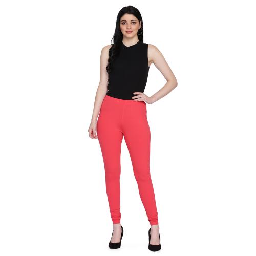 FFU Women Cotton Spandex Churidar Legging HOT PINK