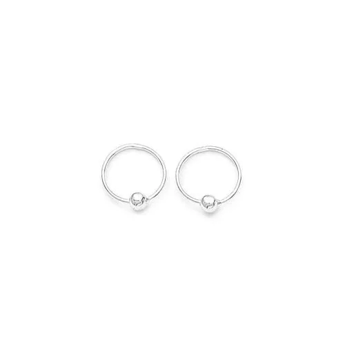 ELOISH Sterling Silver Wired Small Size Ball Bali Earrings for Girl and Women