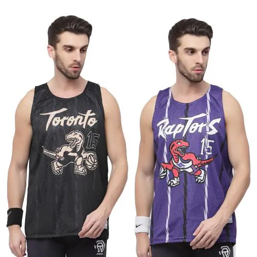 AKIBA Reversible Sublimation Print Basketball Unisex JERSEY. (RAP.tors).