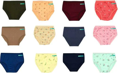 YELLOWDELIGHT Girls Multicolor Cotton Multi Pack Panties (3-4 Y)