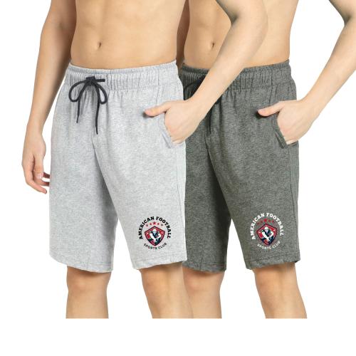 Kart Black Men's Regular Fit Shorts with Pocket-Casual Knit Shorts-Combo Pack of 2
