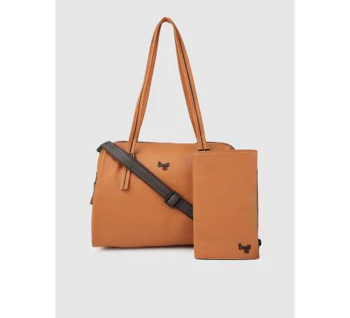 Baggit Women Orange Synthetic Shoulder Bag With Wallet - Onesize