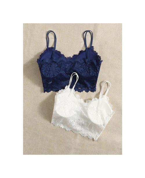 VS Beauti Women Bralette Lightly Padded Lace Bra MULTICOLOR