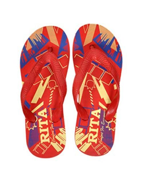 RITA Men Red Comfort Flip Flops - (UK 9)