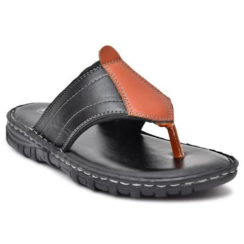 MKS SHOES Men's synthetic leather leather slipper/flipflops