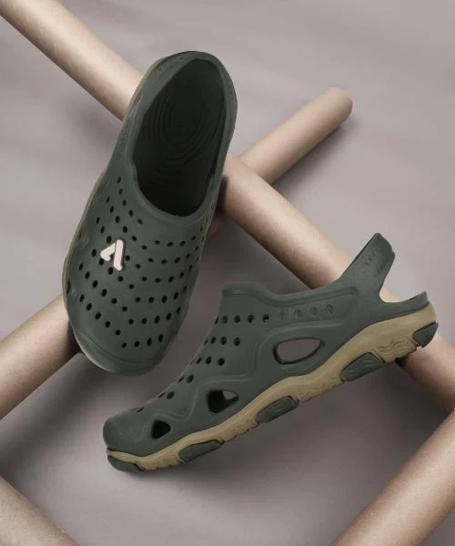 Aqualite Mens Olive, Khaki Clogs
