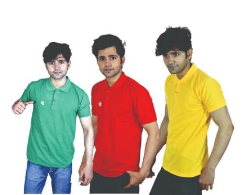 TECHNOBLAZER Men's T-Shirt | CPC Polo T-Shirts Combo 3 (Green, Red & Yellow)