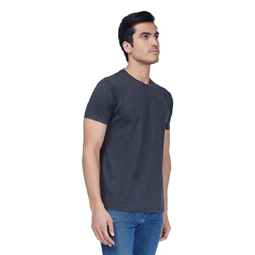 On Loop Dark Grey Color Round Neck Tshirt for Men | Cotton T-Shirt for Men Half Sleeves Regular fit | Solid Premium Cotton Fabric Brand for all ocassion | Medium | Med | M