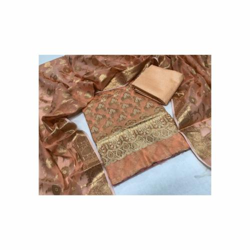PALASH Women's Banarasi Silk Unstitched Salwar Suit Dress Material PAL.KDS.BRS.005