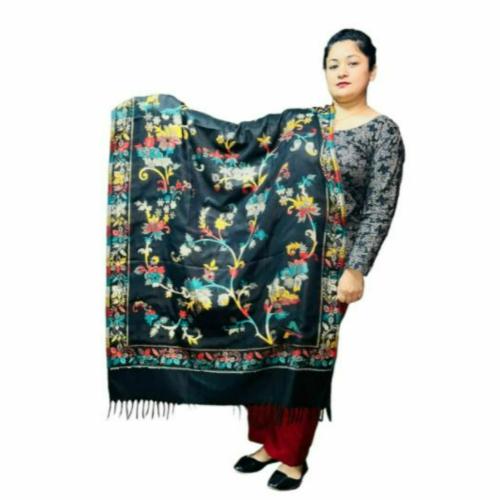 Buy Aruna kullu handloom Women's Kashmiri Aari Embroided Floral pure