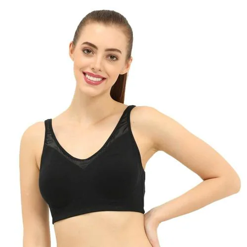 Buy ENVIE Women's Cotton Full Coverage Bra with Satin/Stylish Non-Padded,  Non-Wired Bra/Inner Wear for Ladies Daily Use T-Shirt Bra - Black (42D)  Online at Best Prices in India - JioMart.