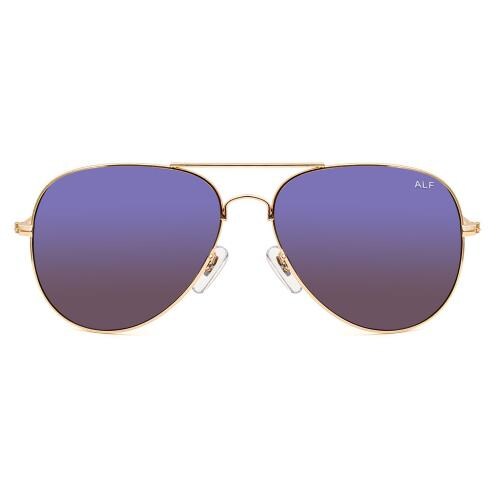EYEMYEYE ALF S25B3669 Gold Tinted Aviator Sunglasses for Men and Women, Durable, Shatter-Resistant Lenses, UV-400 Protection with Free Case and Cleaning Cloth
