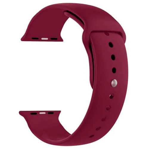 Adamo Single Loop Band Soft Silicone Sport Wristband Compatible with Apple Watch iWatch Bands Silicone Strap Wristbands for Apple Watch Series 7/6/5/4/3/2/1/SE (42MM 44MM 45MM, (Maroon) Y11AIM09