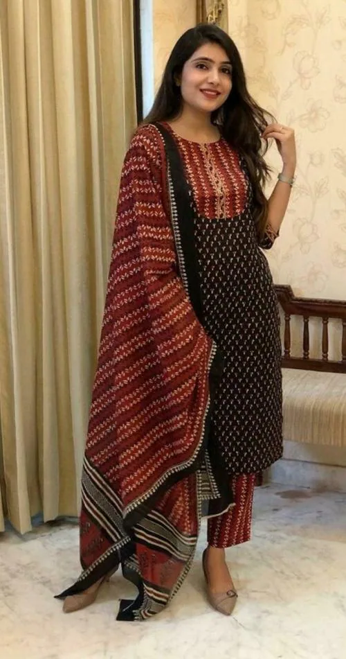 FULPARI Women Kurti Pant Dupatta Set