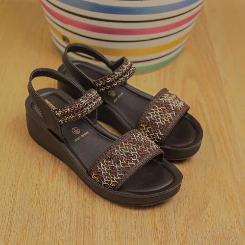 Aerowalk Style Up your Feet Women Wedges Pull-on Sandal | Lightweight | Anti-Skid (AT07)