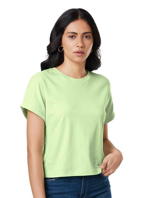 The Souled Store Women Solid Cotton T-Shirts