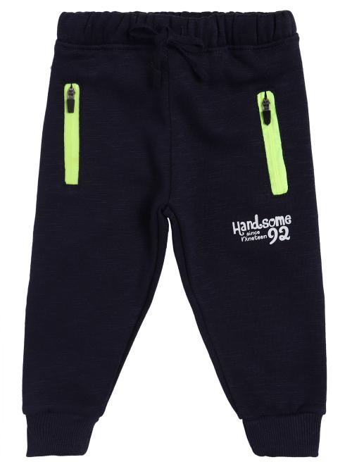 Buy BODYCARE Boys Navy Printed Fleece Track Pants Online at Best Prices