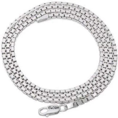 ELOISH Sterling Silver Sleek Italian Style Box Chain for Women, Girls, Boys and Slim Men.