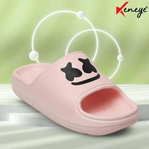 Keneye Fashion Comfortable Slip On Outdoor Eva Beige Slide For Women's With Extra Soft Cushion & Comfort