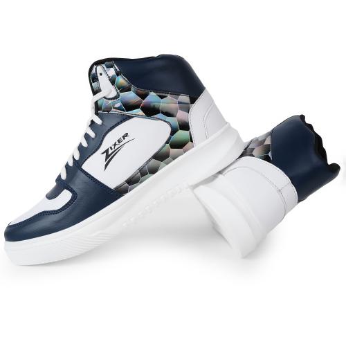 Zixer GYUKI Mid-top Color Block Street High Ankle Casual Shoes For Men Chunky Fashion Sneakers For Boys| Dancing Shoes High Tops For Men