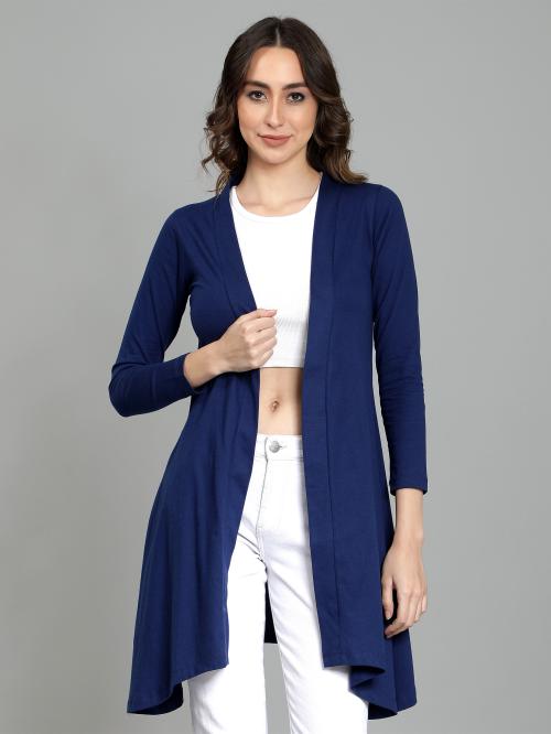 Nimble Royal Blue Long Shrug with Full Sleeves