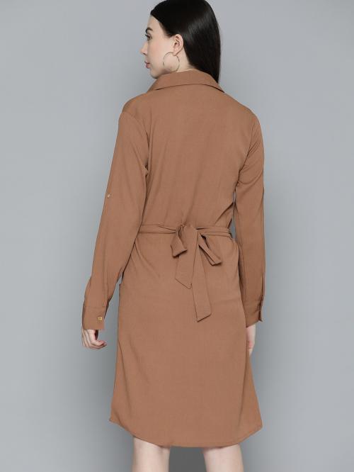 Wisstler Women Black Color Floral Print Fit & Flare Dress With Lining